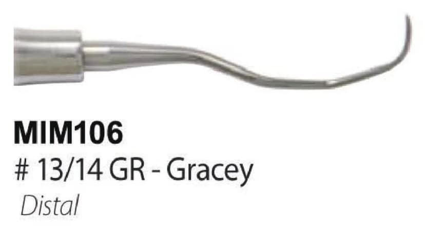 Gracey Curette, Solid Handle, Fig.1/2, Anterior Teeth