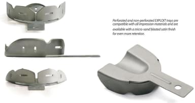 Impression Tray Set, Regular, Perforated with Rim, 6/10 Pcs