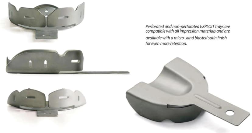Impression Tray Set, Regular, Perforated with Rim, 6/10 Pcs