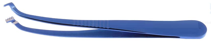Titanium Suh Botox Forceps, Curved Shafts, 4×5 Teeth, 4⅜″