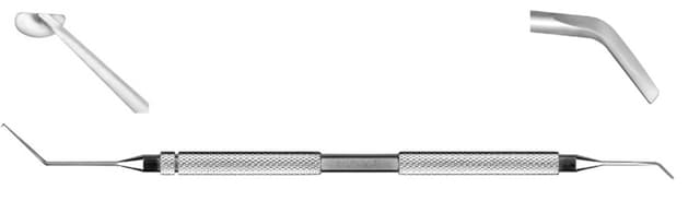 Double Ended Sloane Micro Hoe 2mm and an Epi Peeler 1x5mm Spatula