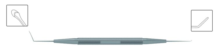 Femto Double Instrument 1.25 mm Wide Spoon–Shaped Spatula